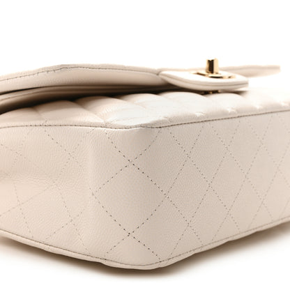 Chanel Caviar Quilted Medium Double Flap White 9 of 11