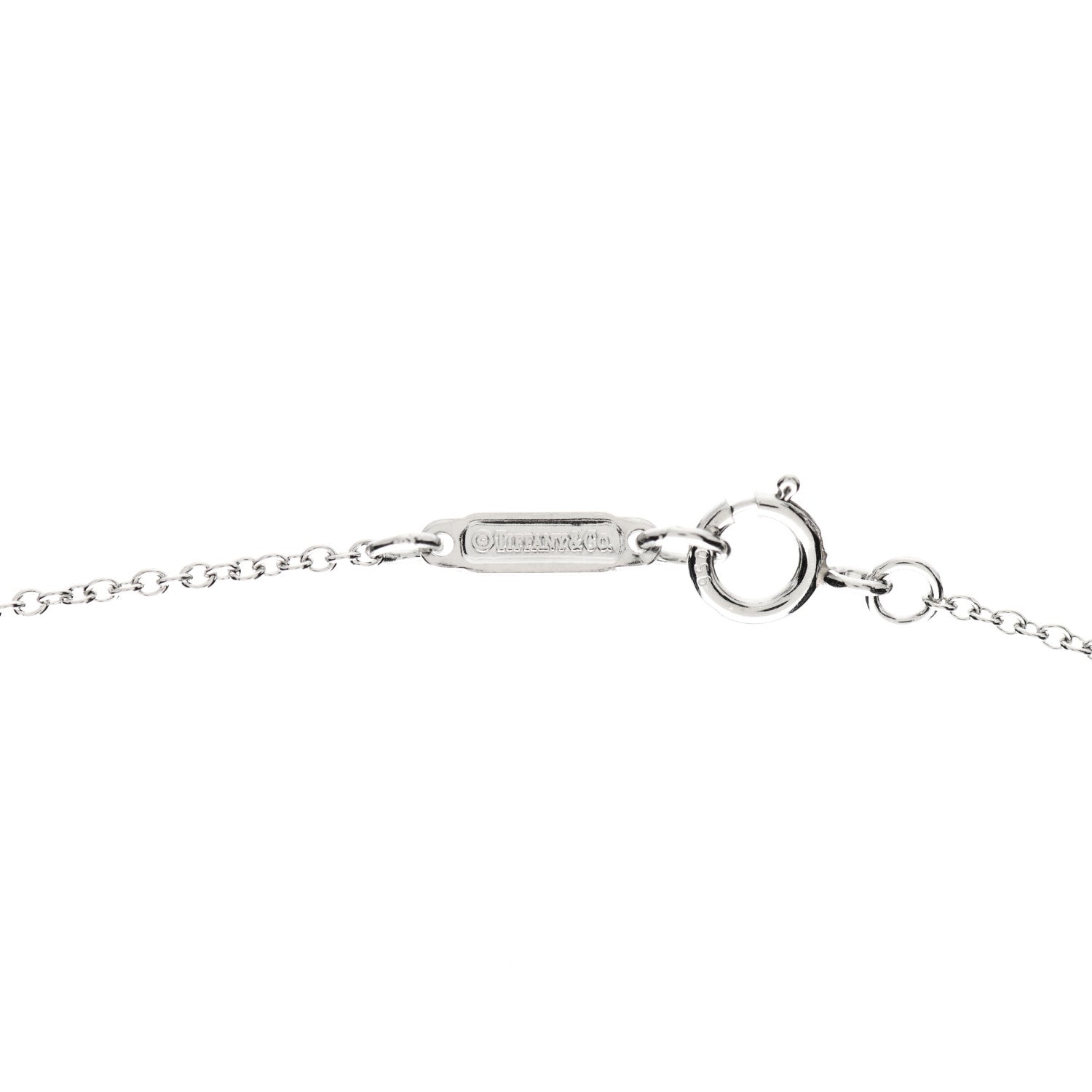 Tiffany Platinum Diamond .12ctw Circlet Pendant Necklace 3 of 4