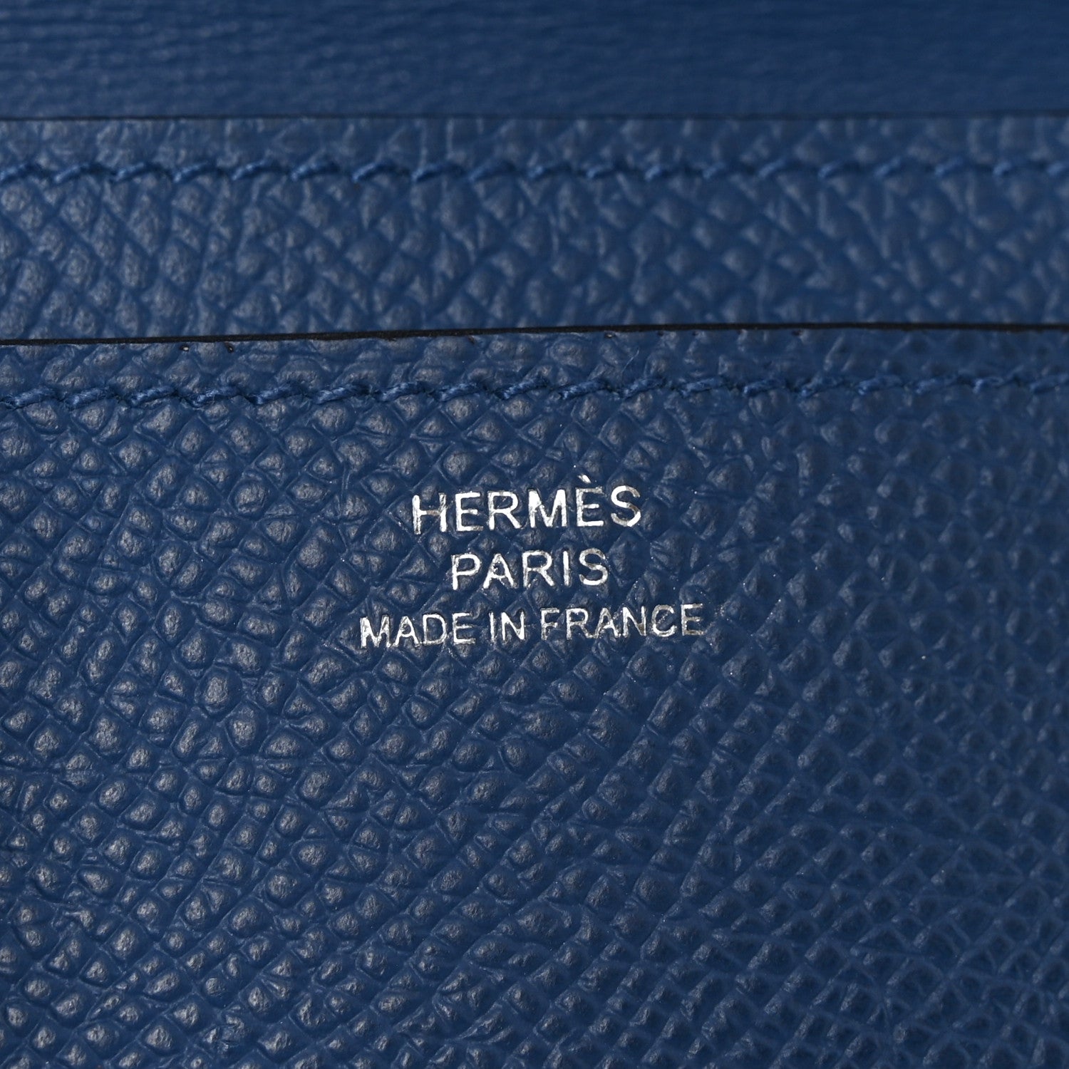 Hermes Epsom Hermesnap Card Holder Bleu Tie 6 of 7