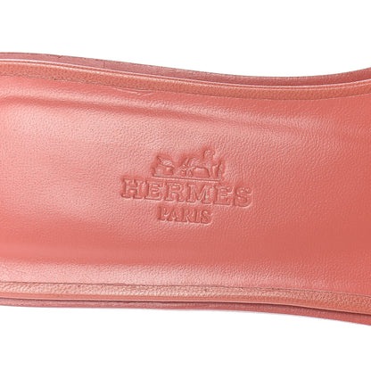 Hermes Chevre Oran Sandals 37 Rouge Blush 7 of 11