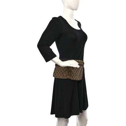 Gucci GG Monogram Double Pocket Belt Bag Dark Brown 3 of 9