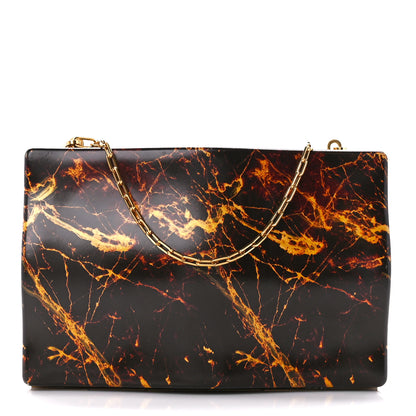 Bottega Veneta Spazzolato Calfskin Chain Clutch Gold Marble 1 of 11