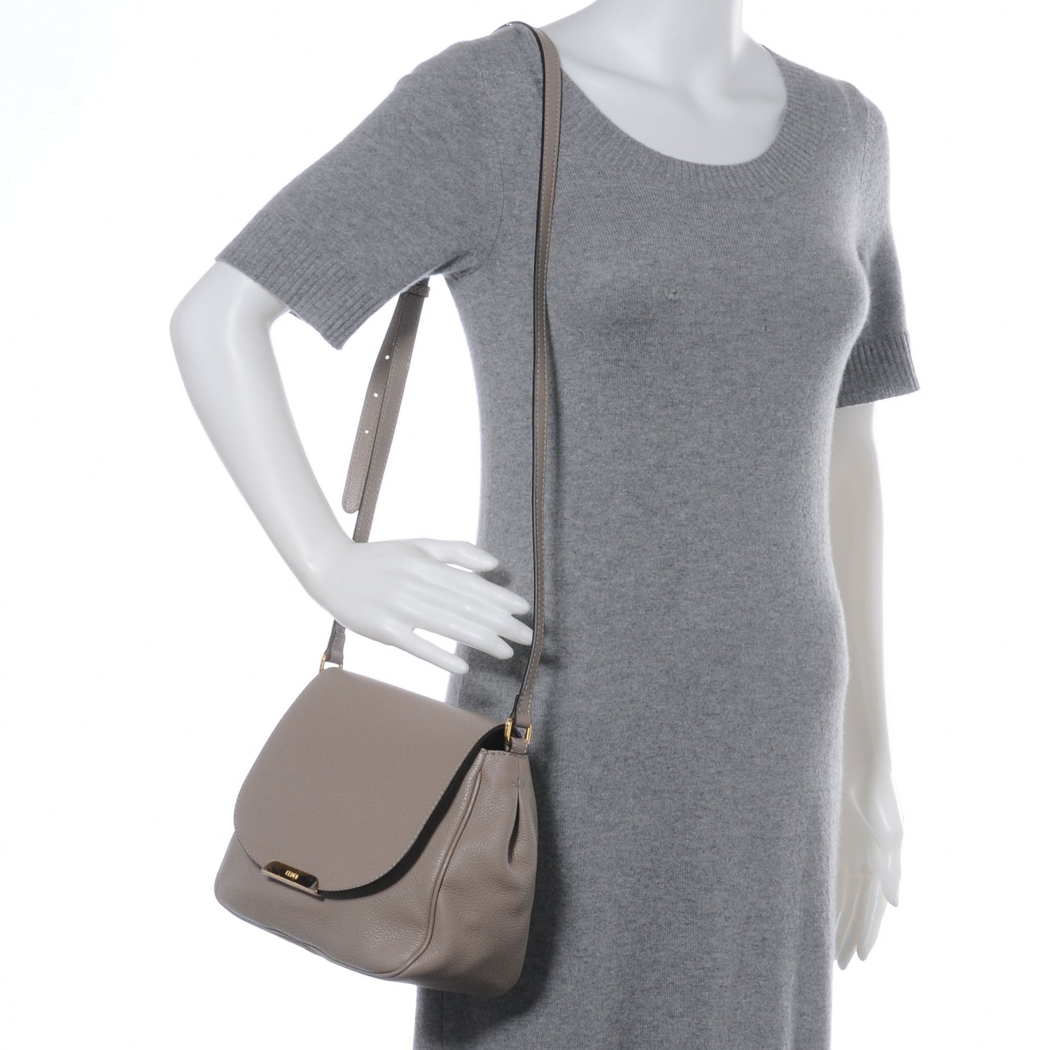 Fendi Vitello Small Messenger Bag Tortora 2 of 9