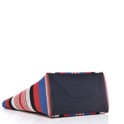 Celine Textile Striped Small Horizontal Cabas Phantom Navy Blue 4 of 9