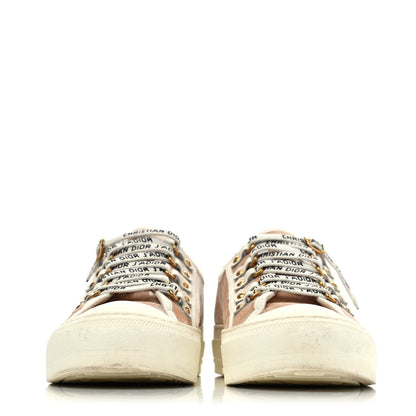 Christian Dior Velvet Walk'N'Dior Low Top Sneakers 36 Nude 2 of 4