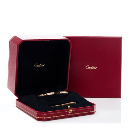 Cartier 18K Pink Gold 10 Diamond Small LOVE Bracelet 18 5 of 5