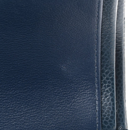 Chanel Caviar Quilted Jumbo Double Flap Navy Blue 10 of 12