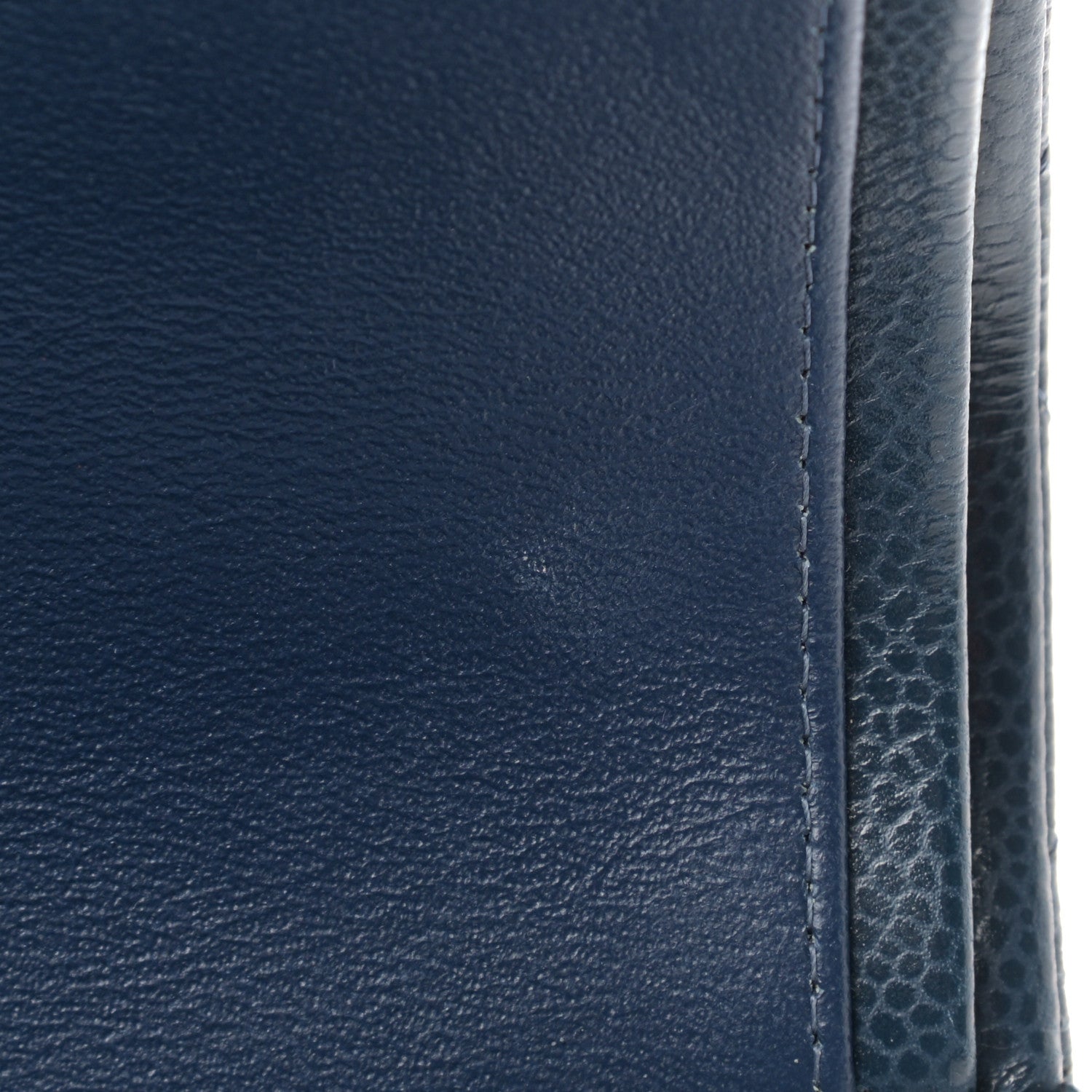 Chanel Caviar Quilted Jumbo Double Flap Navy Blue 10 of 12