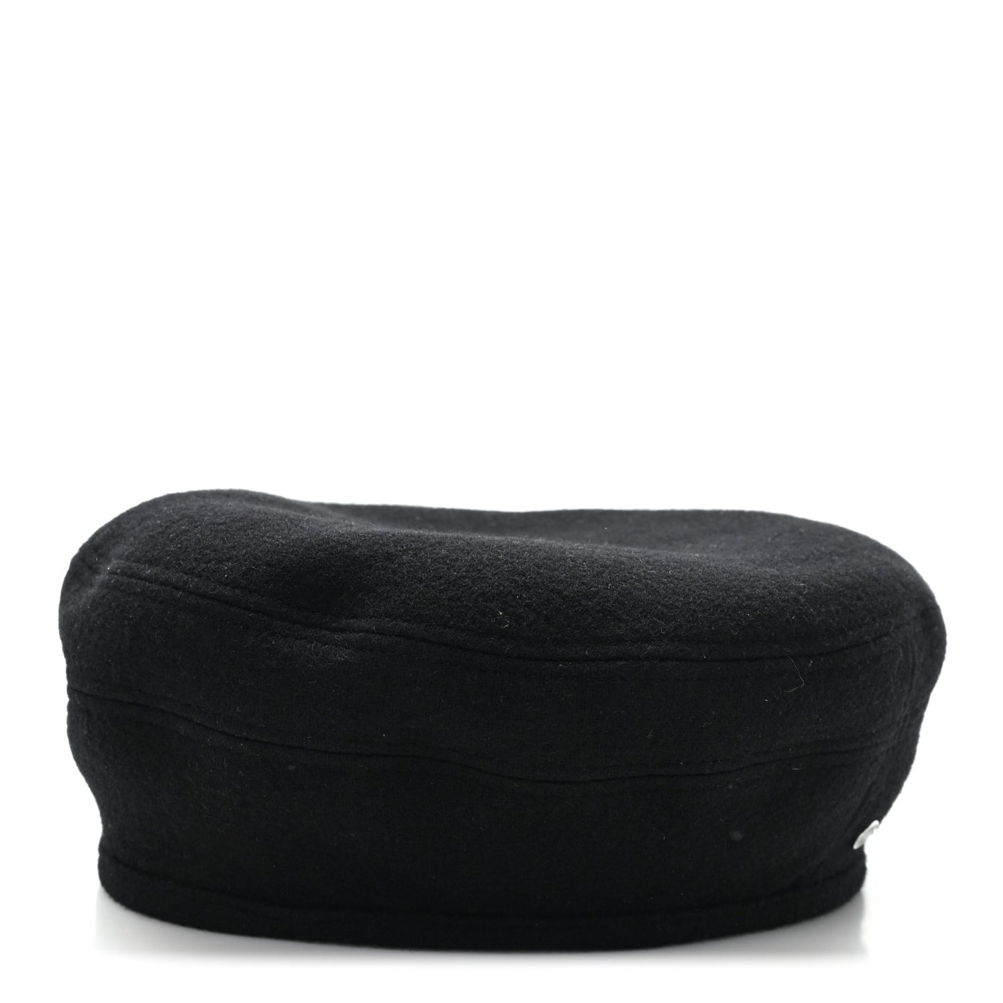 Wool Cashmere Saint Honore Drap Beret 56 Black