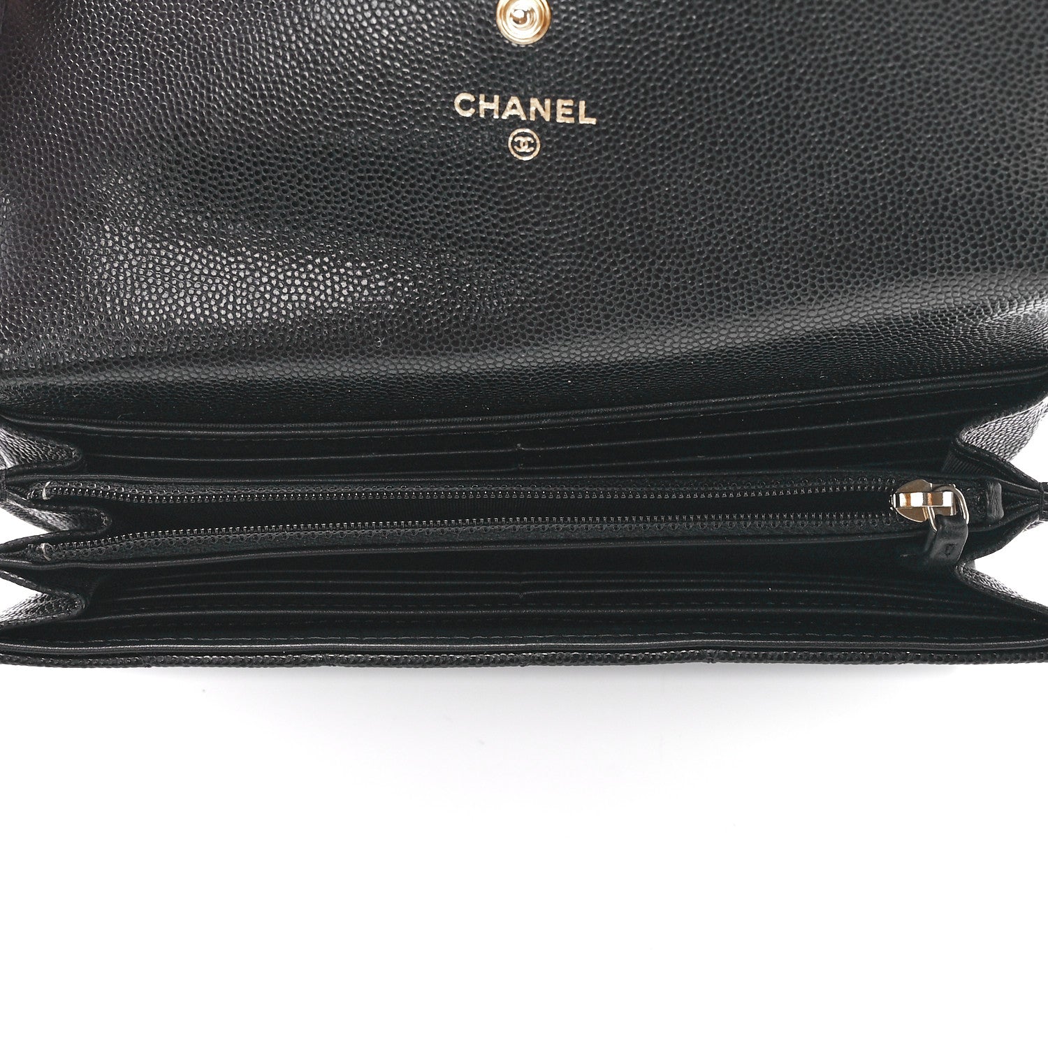Chanel Caviar Quilted Large Boy Gusset Flap Wallet Black 5 of 13
