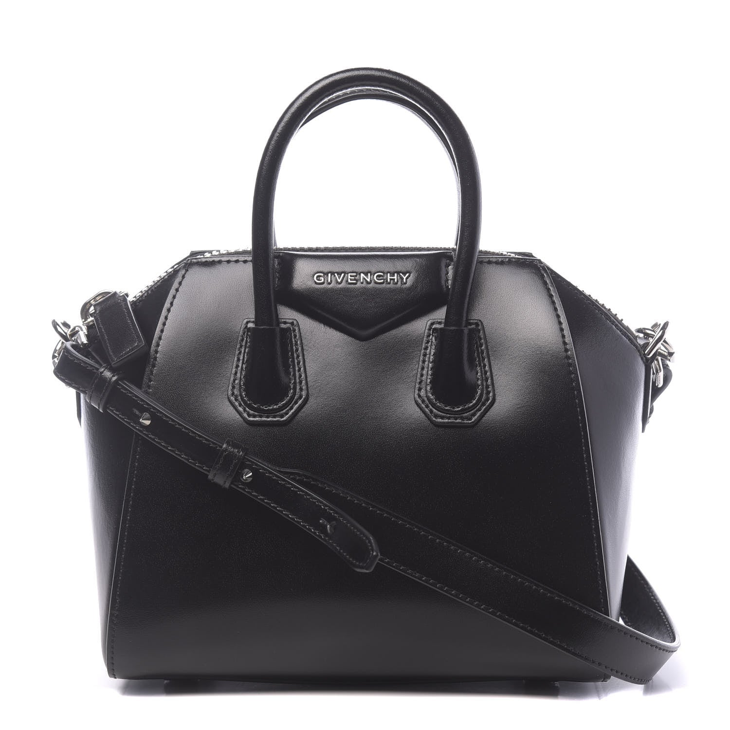 Givenchy Shiny Lord Calfskin Mini Antigona Black 1 of 10