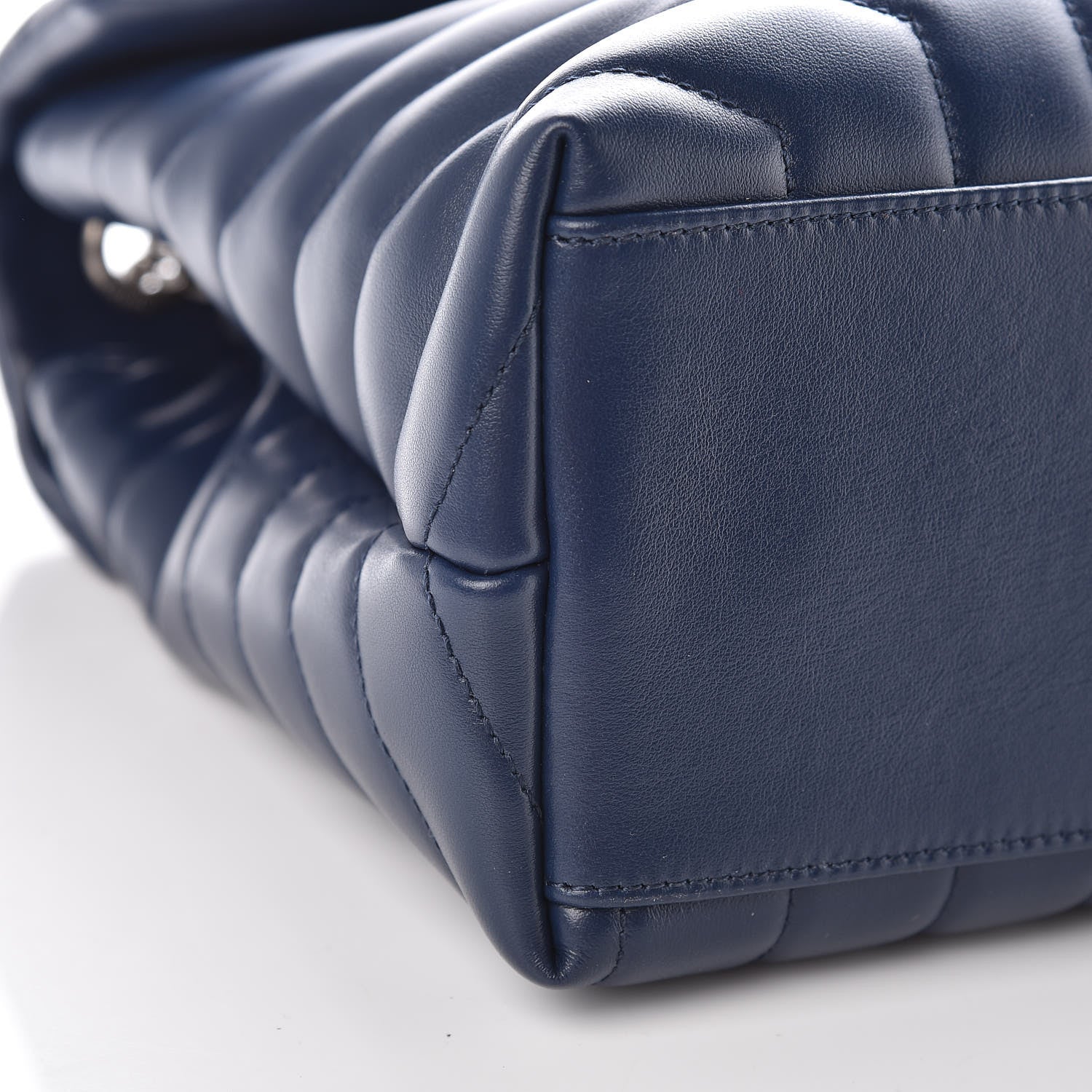 Saint Laurent Calfskin Y Quilted Monogram Medium Loulou Chain Satchel Denim Blue 5 of 11