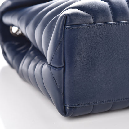 Saint Laurent Calfskin Y Quilted Monogram Medium Loulou Chain Satchel Denim Blue 5 of 11