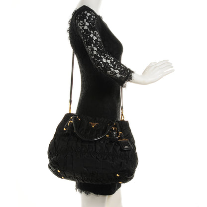 Prada Tessuto Nylon Gaufre Tote Nero Black 2 of 10
