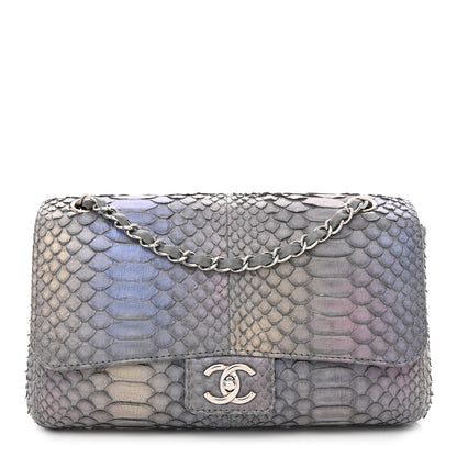 Chanel Snakeskin Iridescent Soho Medium Flap Grey 1 of 11