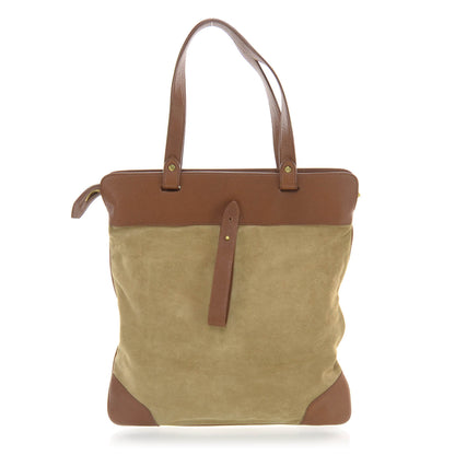 Burberry Suede Crest Embossed Flat Tote 3 of 9