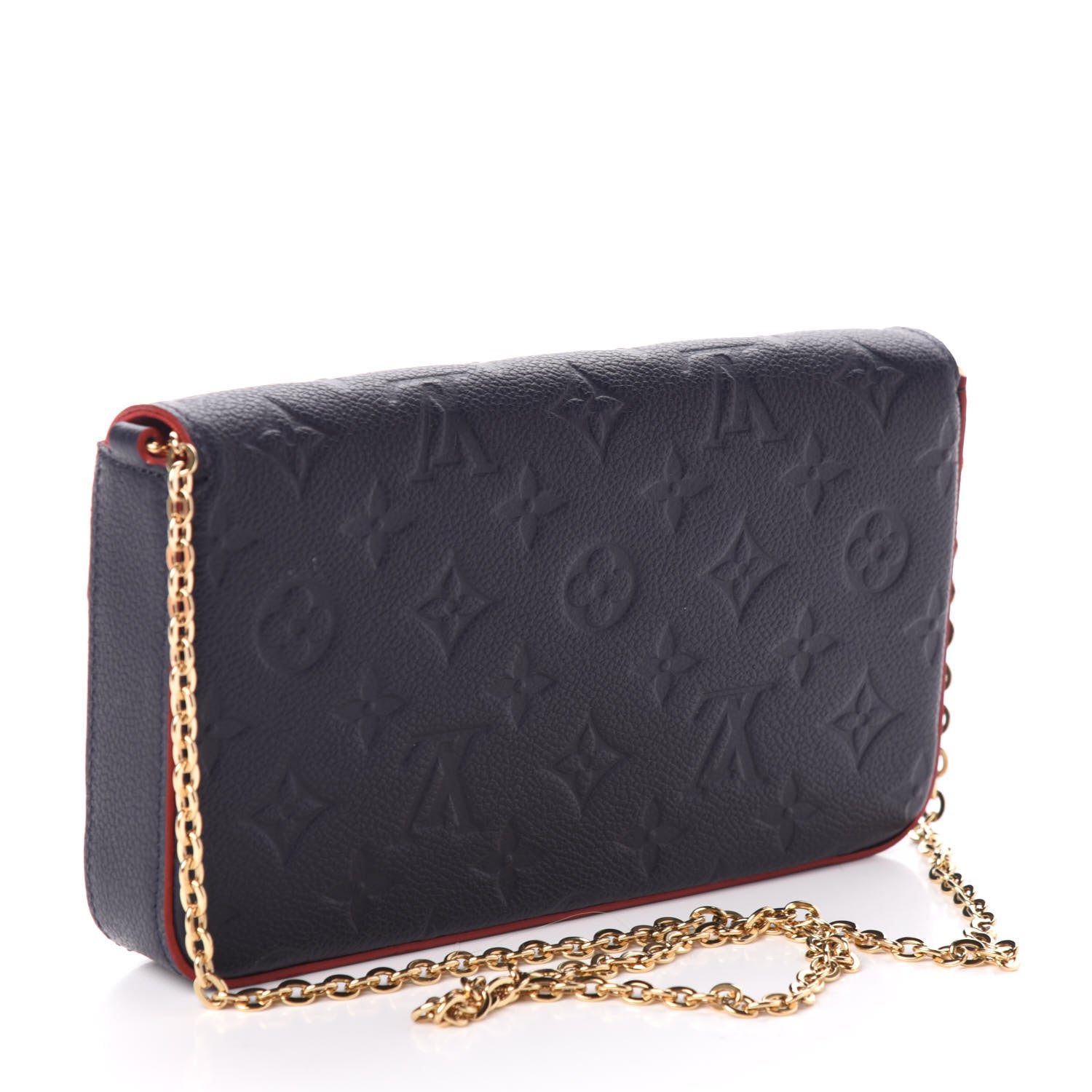 Louis Vuitton Empreinte Pochette Felicie Chain Wallet Marine Rouge 4 of 10