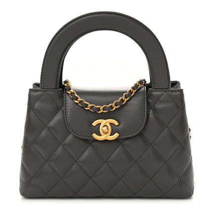 Chanel Shiny Aged Calfskin Quilted Nano Kelly Shopper Grey 1 of 10