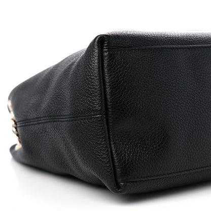 Gucci Pebbled Calfskin Medium Soho Chain Shoulder Bag Black 8 of 9