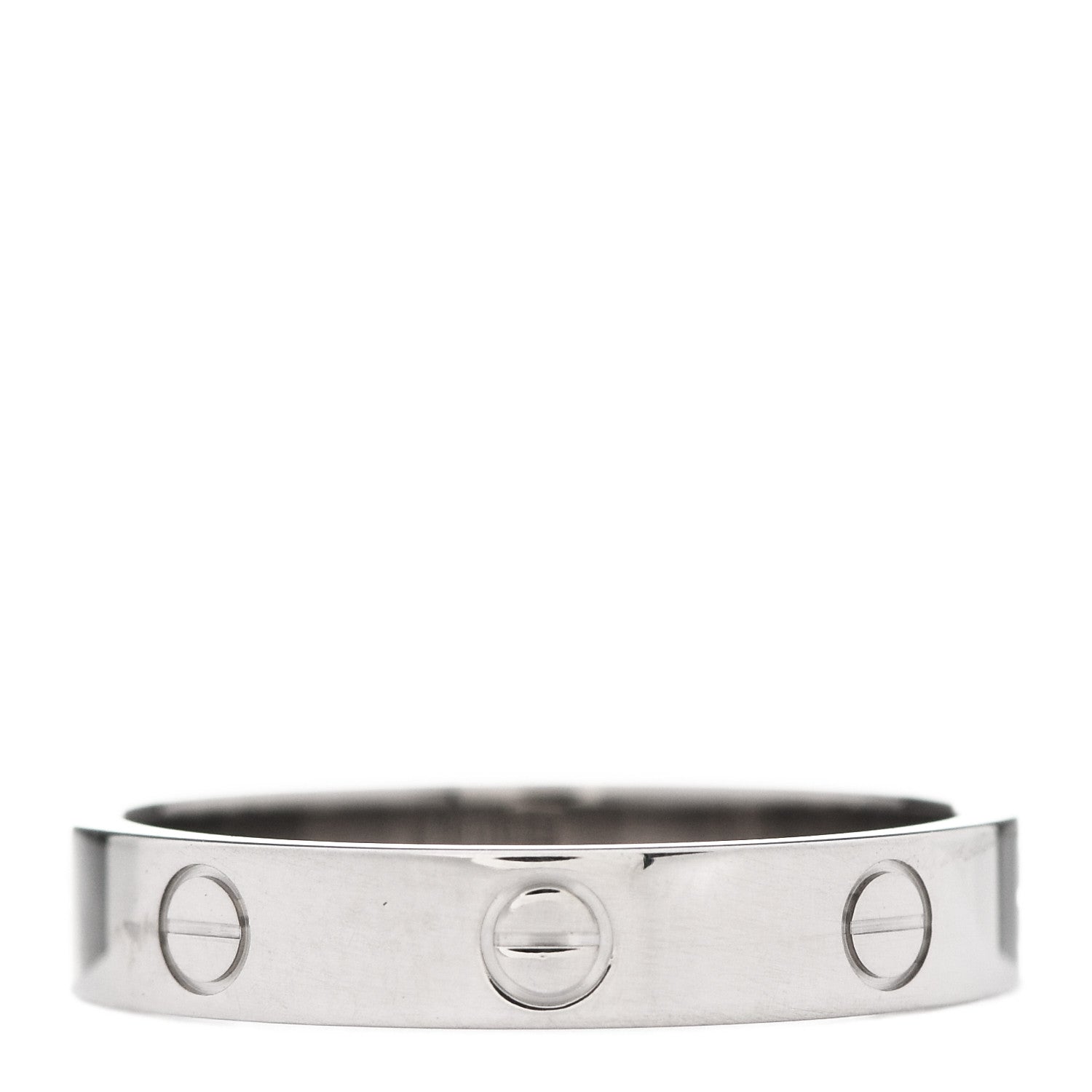 Cartier 18K White Gold 3.5mm LOVE Wedding Band Ring 59 8.75 3 of 4