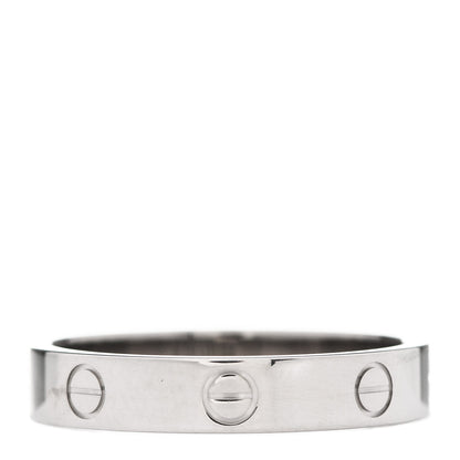 Cartier 18K White Gold 3.5mm LOVE Wedding Band Ring 59 8.75 3 of 4