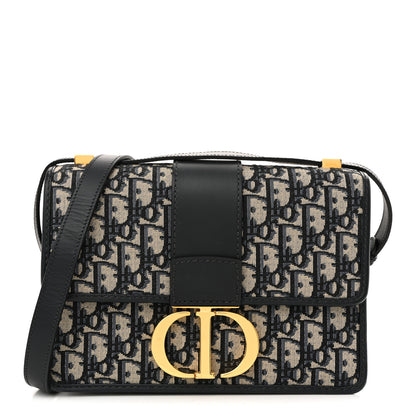 Christian Dior Oblique 30 Montaigne Flap Bag Blue 1 of 13