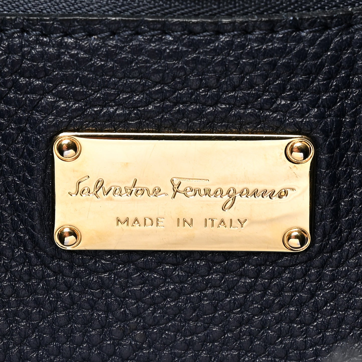 Calfskin Verve Tote Navy