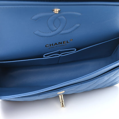 Chanel Caviar Quilted Small Double Flap Blue 4 of 9