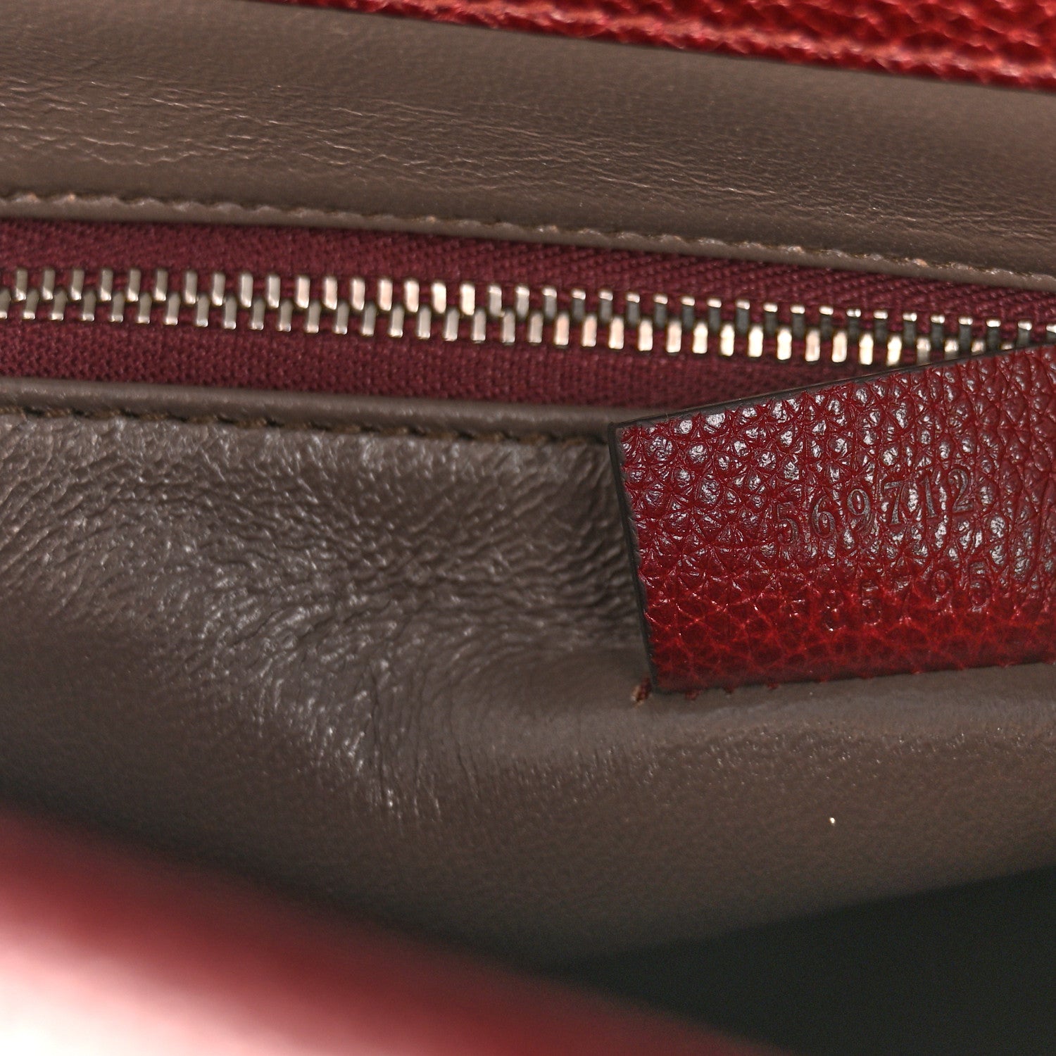 Gucci Grainy Calfskin Small Zumi Top Handle Bag Vintage Bordeaux 7 of 14
