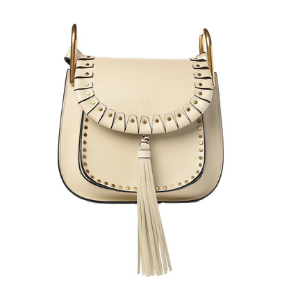 Chloe Calfskin Small Hudson Shoulder Bag Lace White 1 of 8