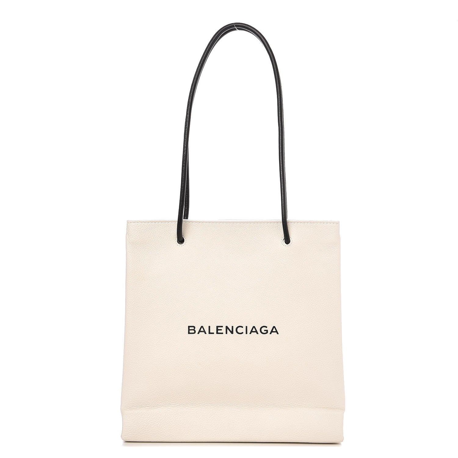 Balenciaga Calfskin Logo Small Shopping Tote White 1 of 7