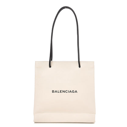 Balenciaga Calfskin Logo Small Shopping Tote White 1 of 7