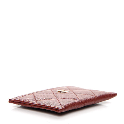 Chanel Caviar Quilted Card Holder Burgundy 4 of 8