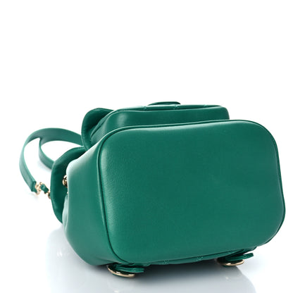 Chanel Lambskin Quilted Small Duma Drawstring Backpack Green 4 of 9