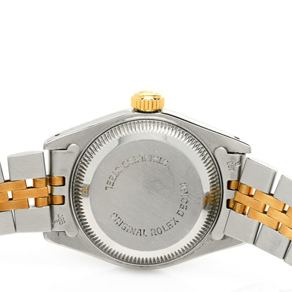 Rolex Stainless Steel 18K Yellow Gold Diamond 26mm Oyster Perpetual Datejust Watch White 69173 4 of 5