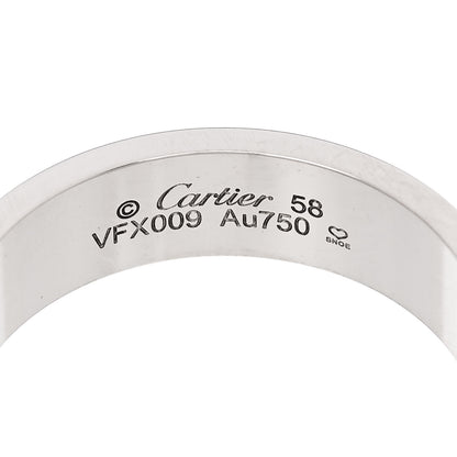 Cartier 18K White Gold 5.5mm LOVE Ring 58 8.25 4 of 5