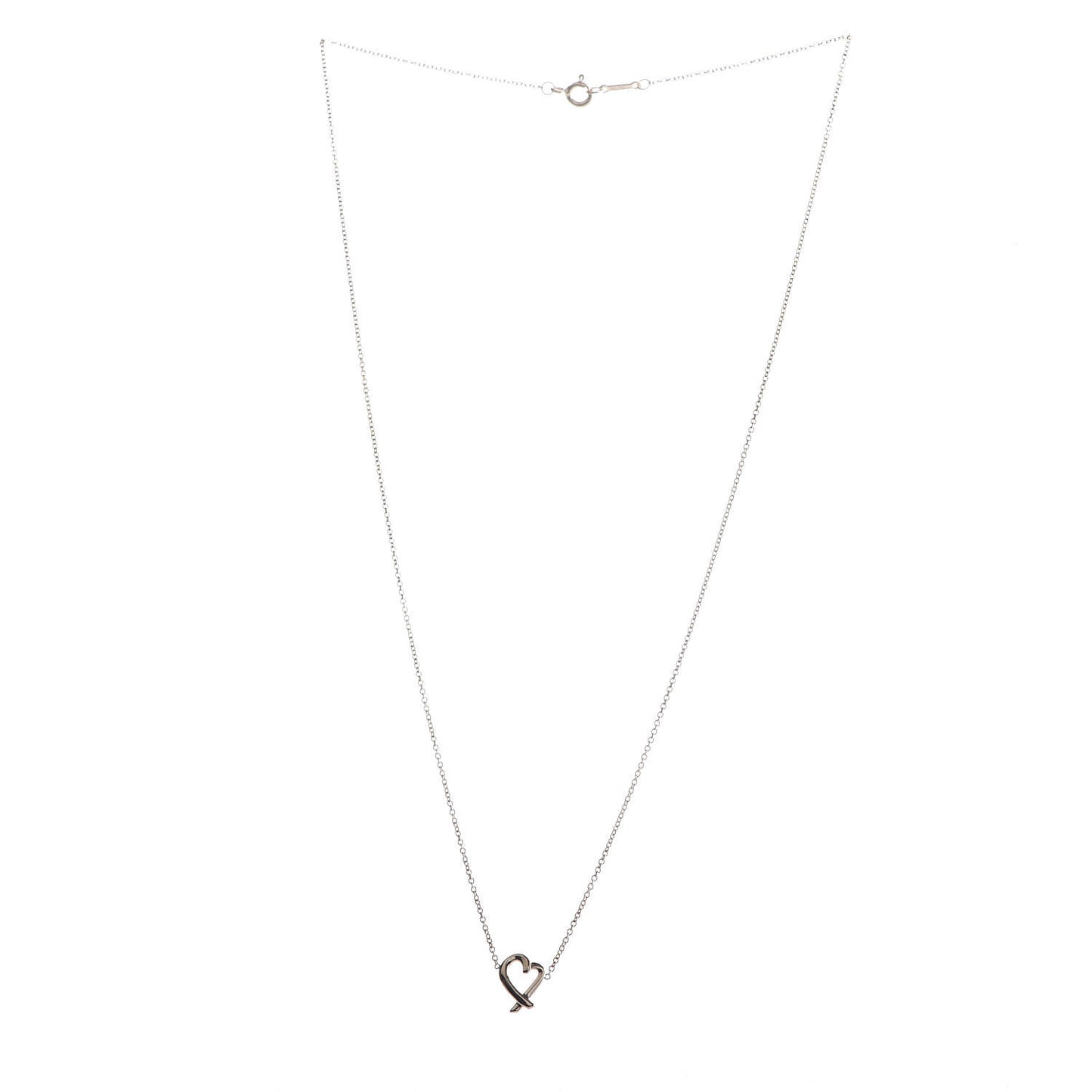 18K Yellow Gold Mini Paloma Picasso Loving Heart Pendant Necklace