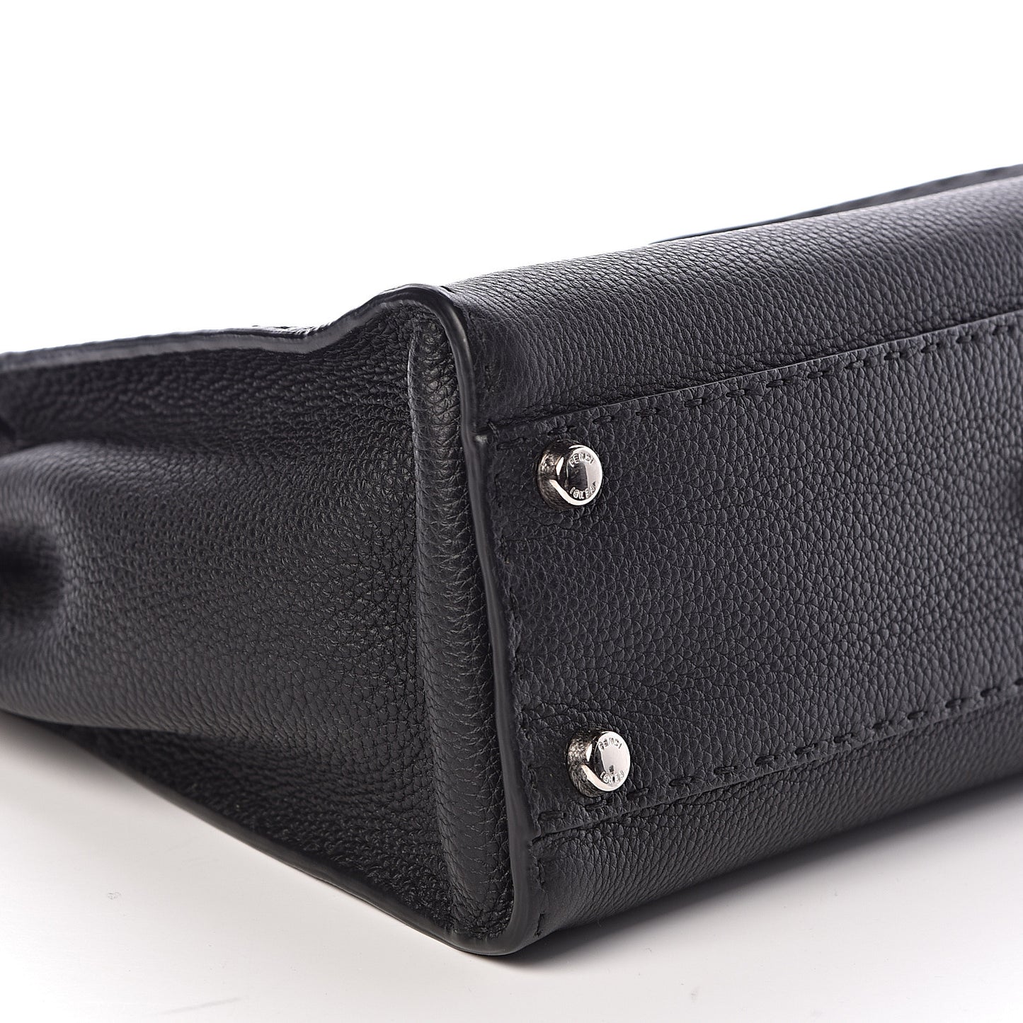 Cuoio Romano Selleria Bi-Color Medium Peekaboo Iconic Satchel Black Mou