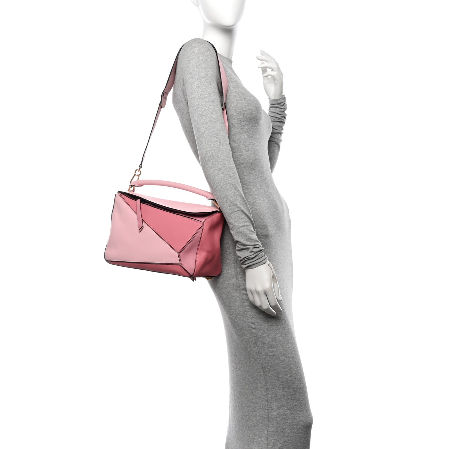 Calfskin Medium Puzzle Bag Soft Pink