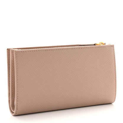 Prada Saffiano Triangle Continental Wallet Cammeo 4 of 12