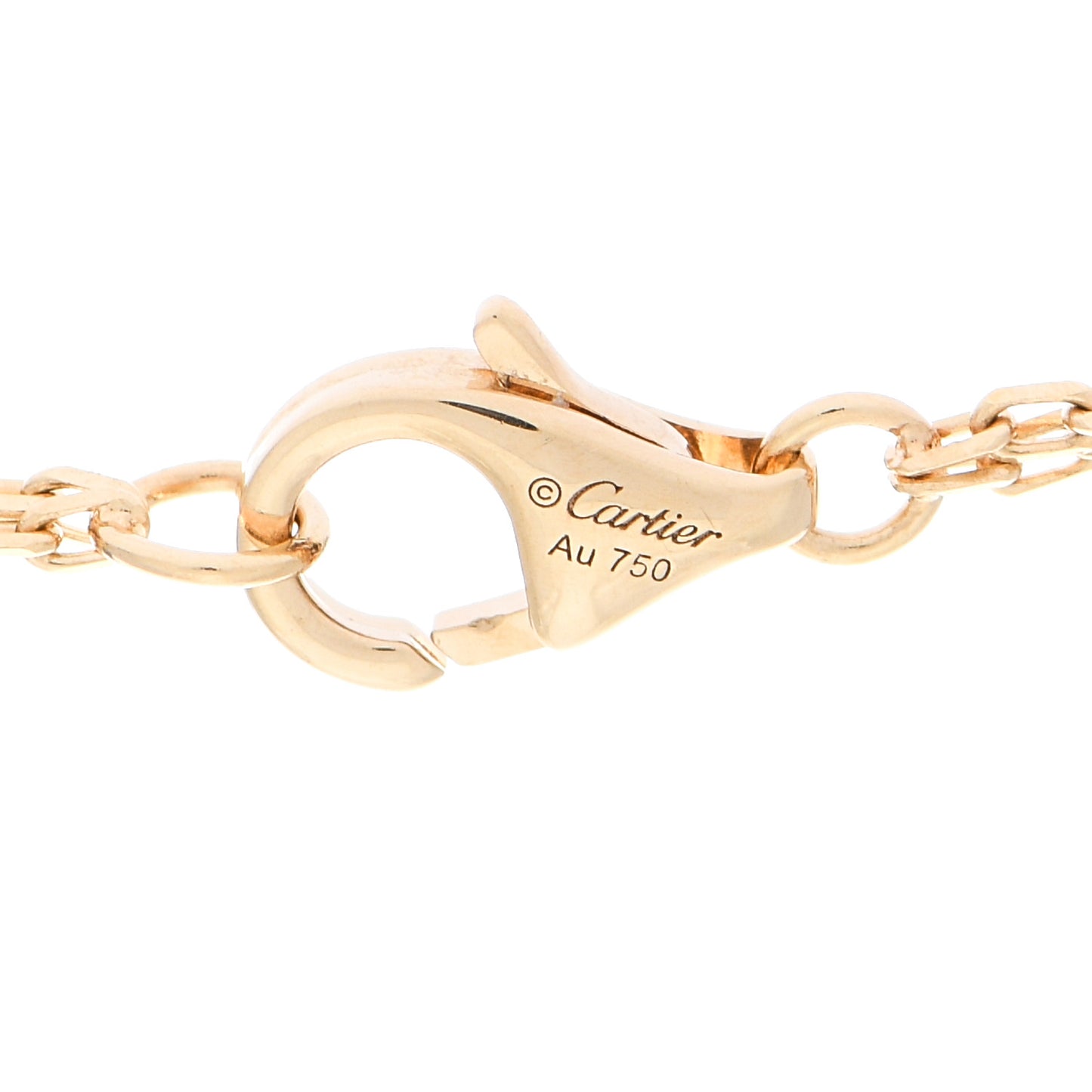 18K Yellow Gold 2 Diamond LOVE Necklace