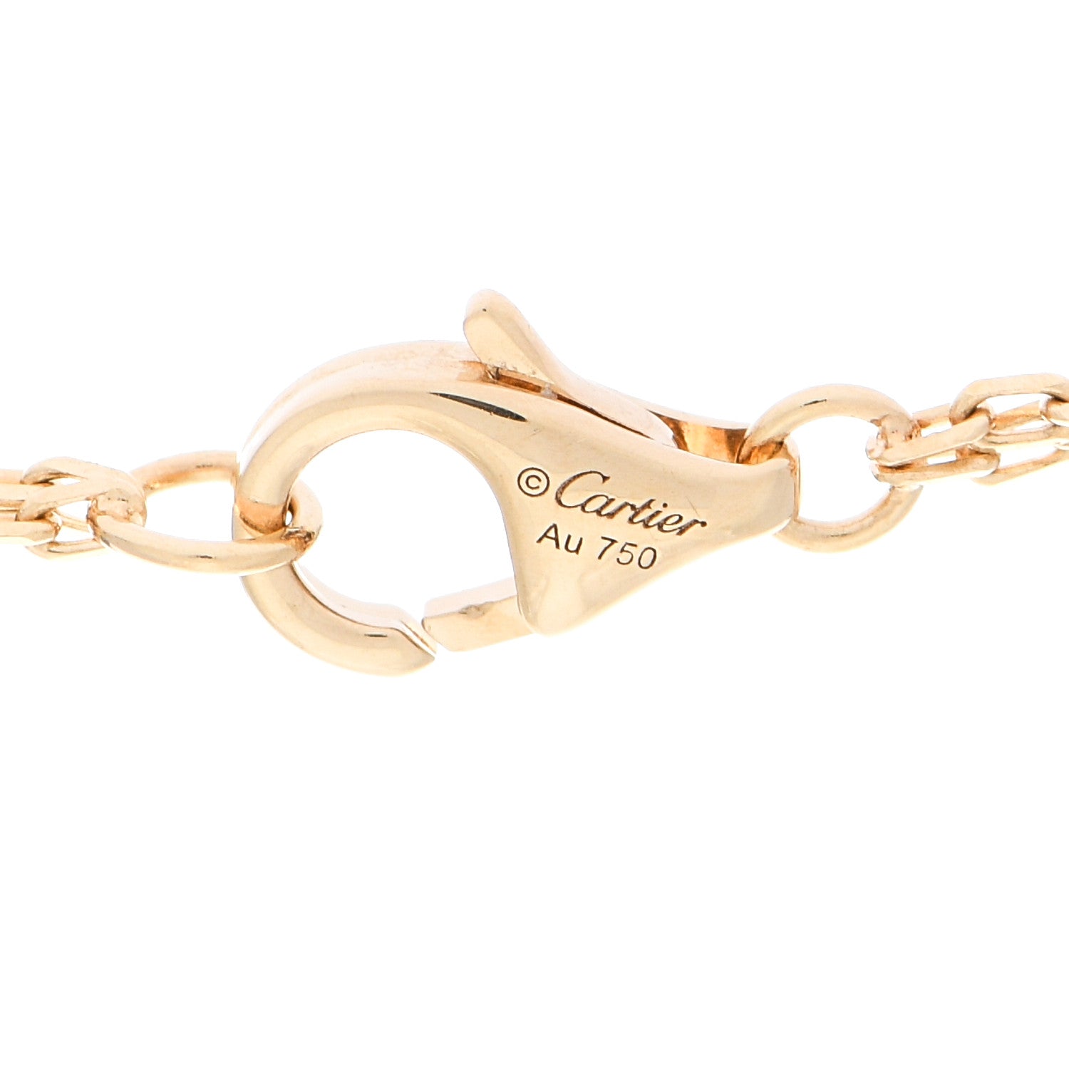 Cartier 18K Yellow Gold 2 Diamond LOVE Necklace 4 of 5