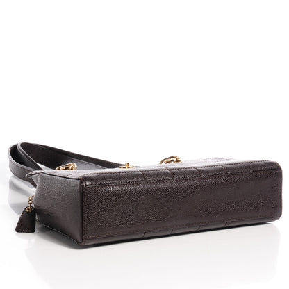 Chanel Caviar Square Stitched Shoulder Bag Brown 4 of 7