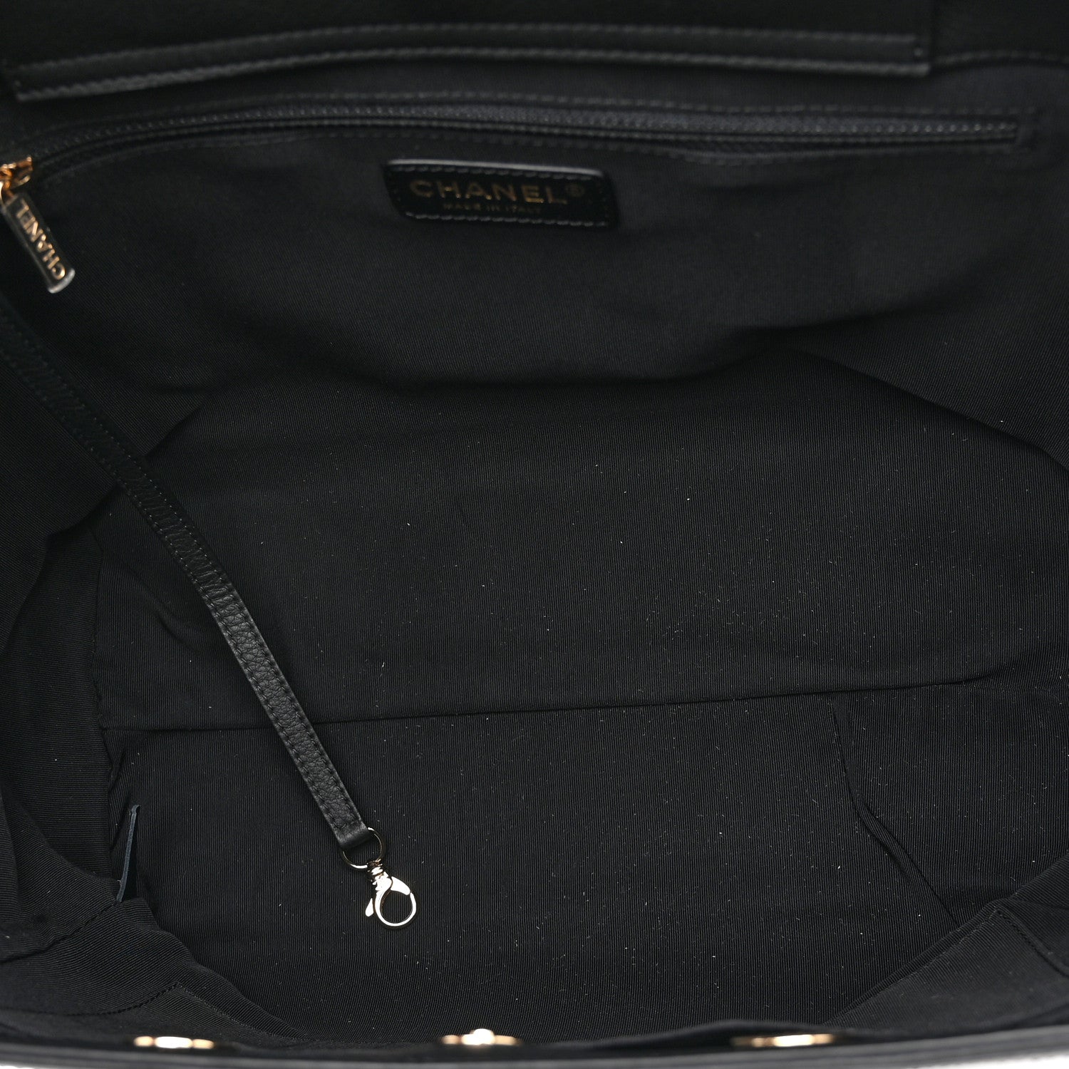 Chanel Bullskin Stitched Medium Shopping Bag Black 5 of 10