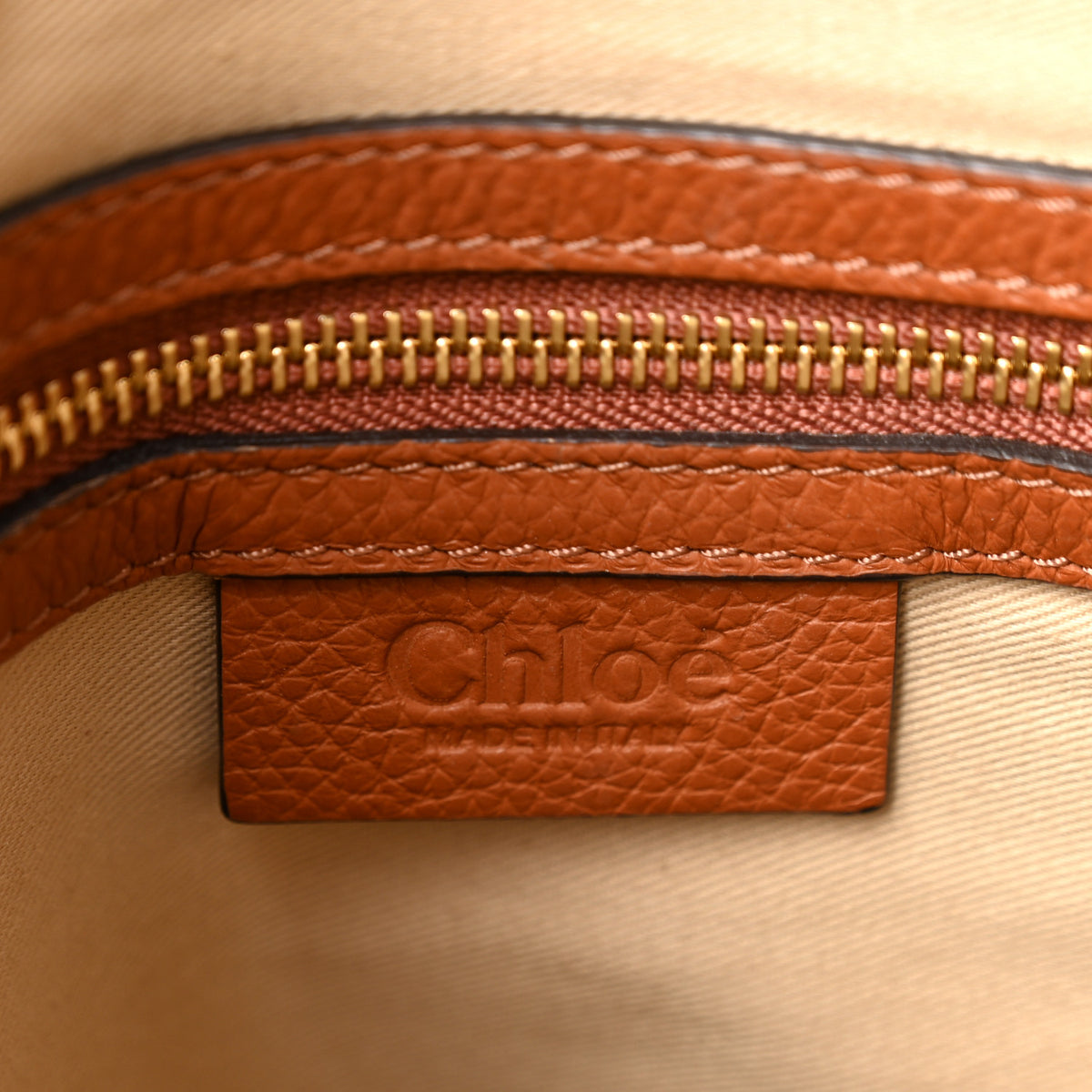 Calfskin Small Marcie Satchel Tan