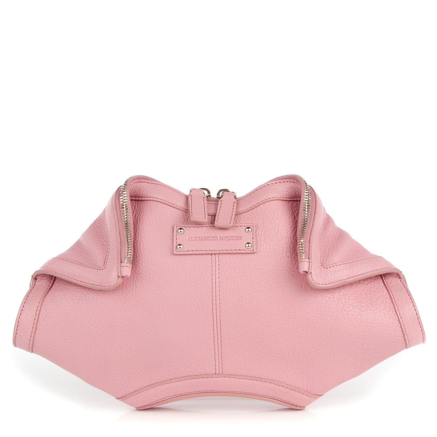 Alexander McQueen Calfskin De Manta Clutch Rosa 1 of 7