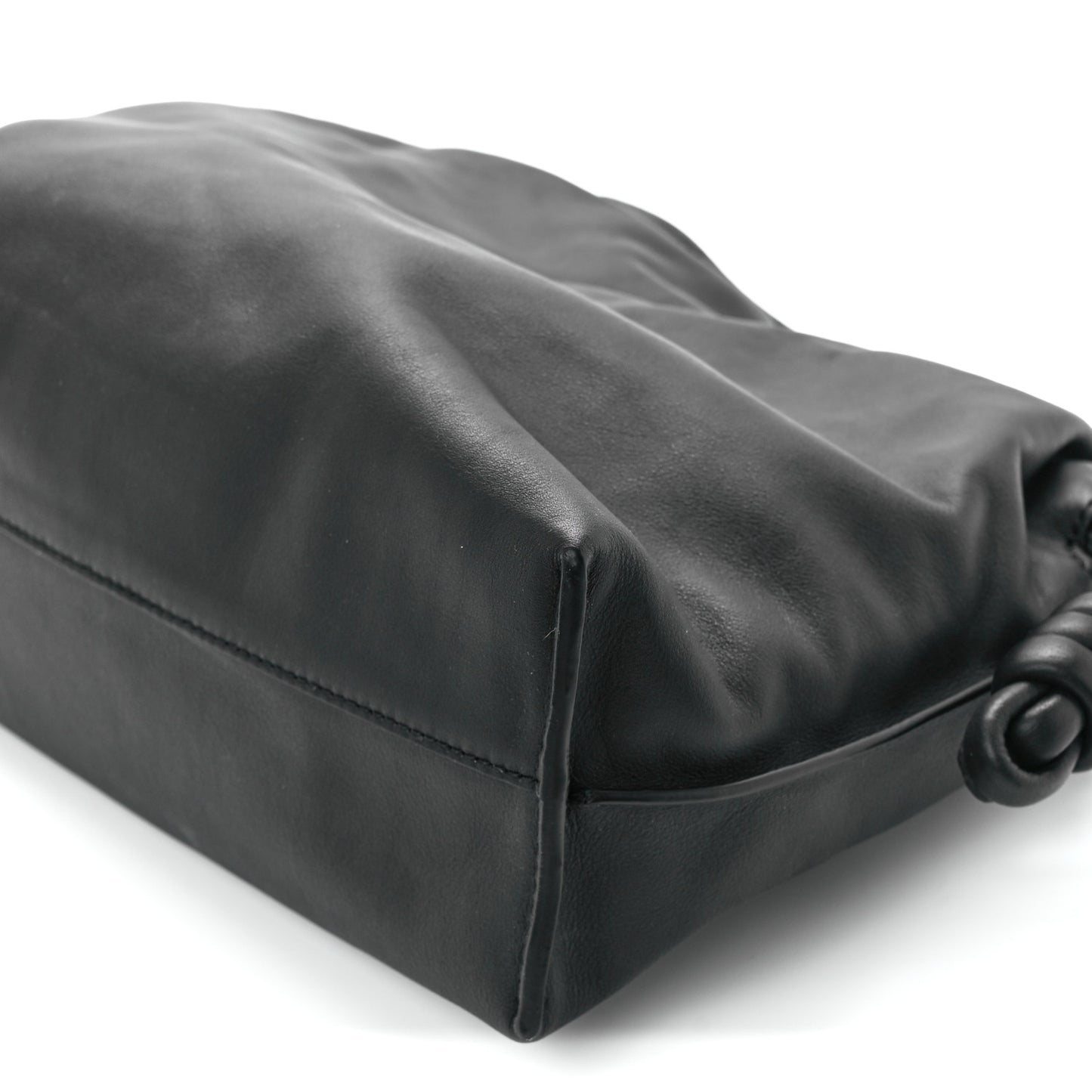 Calfskin Small Flamenco Knot Bag Black