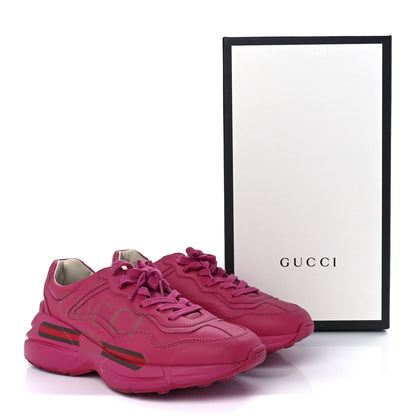 Gucci Calfskin Logo Womens Rhyton Sneakers 39 Box Pink 9 of 9