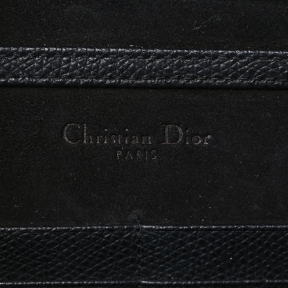 Christian Dior Grained Calfskin Diorama Wallet on Chain Pouch Black 6 of 8