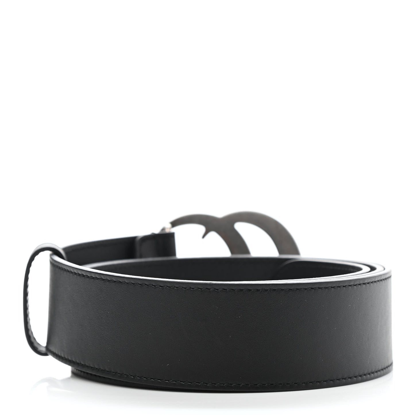Moon Calfskin Nickel Double G 40mm Belt 100 40 Black